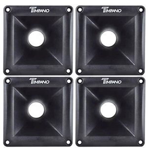 2 Pair Timpano 4.5"x4.5" Trumpet Horn 1" Screw On Black TPT-HL11-25 - Picture 1 of 4