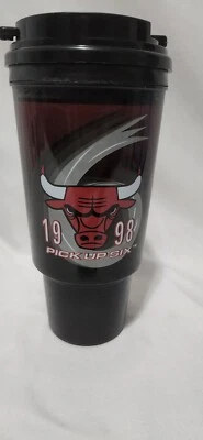 NEW 1998 Pick Up Six Chicago Bulls NBA Champions 91 92 93 96 97 Large Cup/Mug - Image 1 of 4
