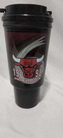 NEW 1998 Pick Up Six Chicago Bulls NBA Champions 91 92 93 96 97 Large Cup/Mug Cover