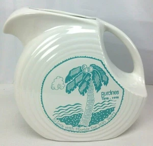 New 1998 Fiesta LARGE DISC PITCHER Florida Burdines 100th Anniversary Retired - Picture 1 of 6