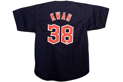 Steven Kwan Autographed Blue Cleveland Guardians Jersey (JSA) - Image 1 of 3