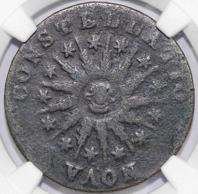 1785 Large Date Pointed Rays Nova Constellatio Copper NGC VF Details Env. Damage - Image 1 of 4