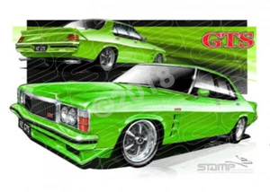 Holden Monaro HZ GTS PANAMA GREEN A3 FRAMED PRINT (HC226) - Picture 1 of 1