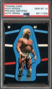 Hulk Hogan PSA/DNA Auto 10 1985 Topps WWF Stickers #16 HOF *AB0441 - Picture 1 of 2