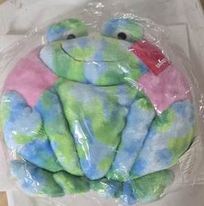 Vintage Claire's Tie Dye Plush Frog Froggy Pillow NWT In Original Packaging - Picture 1 of 4