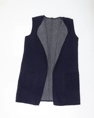 Laura Ashley Women's Blue Wool Sleeveless Knit Vest UK 12 - Image 1 of 4