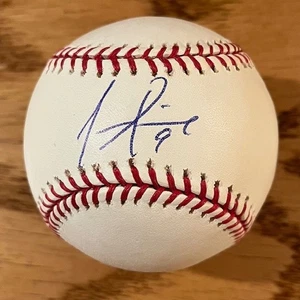 JUAN PIERRE Autographed Signed Rawlings OML Baseball Hobbs Hobby Hut COA - Picture 1 of 2