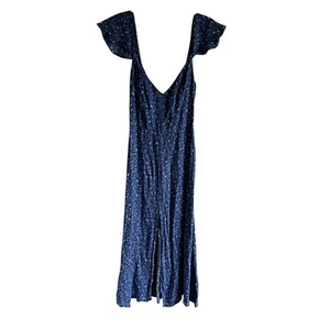 Reformation Baxley Kleid Eve blau geblümt Gr. 6 C3 - Bild 1 von 5