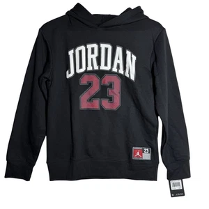 Nike Jordan Hoodie Boys Large Black Jumpman 23 Sweatshirt - Picture 1 of 9