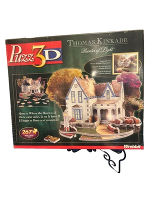 Thomas Kinkade Puzz 3D 'Home is Where the Heart Is II' 2003 Wrebbit 267 pcs New - Image 1 of 4
