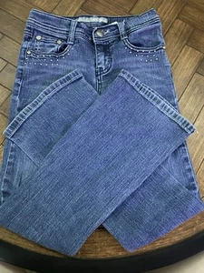 Vanilla Star Girls Size 8 Denim Jeans With Decorated Pockets - Picture 1 of 3