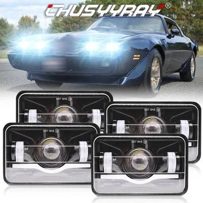 Faros LED 4x6" Hi/Lo DRL para Pontiac Firebird Trans AM 1977-1980 1981 4 un. Foto 1 de 4