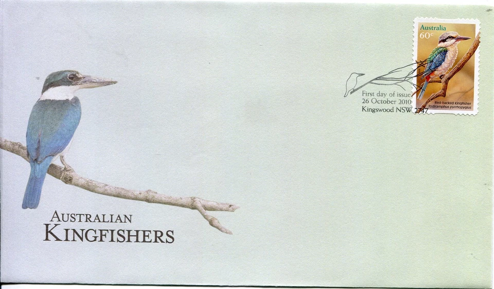 2010 Australian Kingfishers (P&S Stamp) FDC - Kingswood NSW 2747 PMK - image 1 of 1