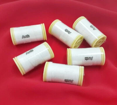 Polyester Nähgarn Weiss 6 Spule x 100M Handstick Garn Handarbeit Häkelgarn IP8 - Bild 1 von 2