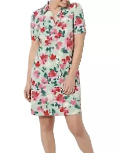 Isaac Mizrahi Live! Hemdblusenkleid mit Blumenkragen Gr. XS mintgrün - Bild 1 von 13