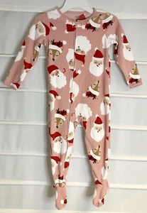 Carters Child Of Mine Santa Rudolph Zip Front Footed Pajamas 3T/3A NWOTS! - Picture 1 of 5