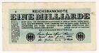 1923 Germany Berlin 1 Milliarde Mark Paper Banknote Money Currency