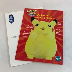 CARTOLINA PROMOZIONALE: CARTOLINA ELETTRONICA HASBRO POKEMON 4X6 POLLICI DAL 1998 - Foto 1 di 4