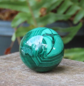 A Grade Polished Rare Malachite Crystal Sphere 75 Grams Mineral Green Unique - Picture 1 of 10