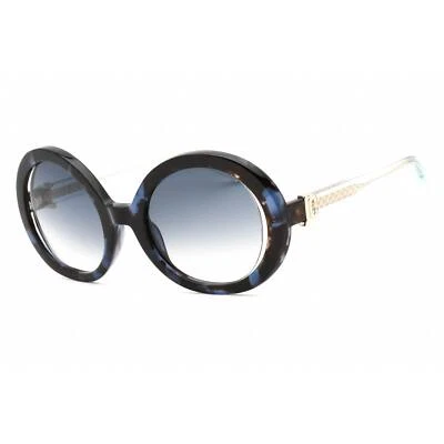 Just Cavalli Women's Sunglasses Shiny Transparent Blue Havana Frame SJC028 09SW - Image 1 of 2