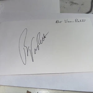 Bo Van Pelt Signed 3x5 index Card - Picture 1 of 1