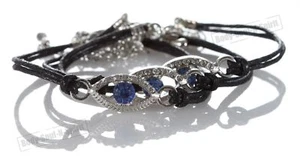 3 NEGRO Pulseras Cordón Mujer Cabalá Amuleto de la Suerte Joyería Espiritual - Imagen 1 de 2