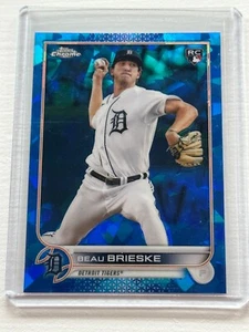 2022 Topps Chrome Update Sapphire US23 BEAU BRIESKE RC ROOKIE TIGERS - Picture 1 of 2