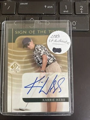 Auténtico Sign of the Times 2003 SP Karrie Webb #KW Rookie Auto RC Foto 1 de 2