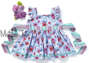 Girls Matilda Jane Platinum Blue Floral Daytime Dandy Loves Me Top Size 8 NWOT - Picture 1 of 9