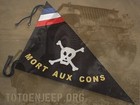 DRAPEAU FLAG FANION COTON EPAIS DRONNE FRANCE FFL 2DB jeep willys dodge us  ww2