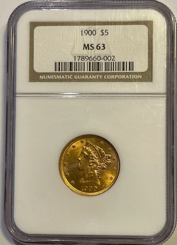 1900 $5 Liberty gold NGC MS63 (#14697) Cover