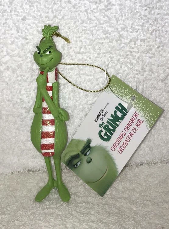 DR SEUSS EL GRINCH W BUFANDA ADORNO NAVIDAD NUEVO CON ETIQUETAS Foto 1 de 1