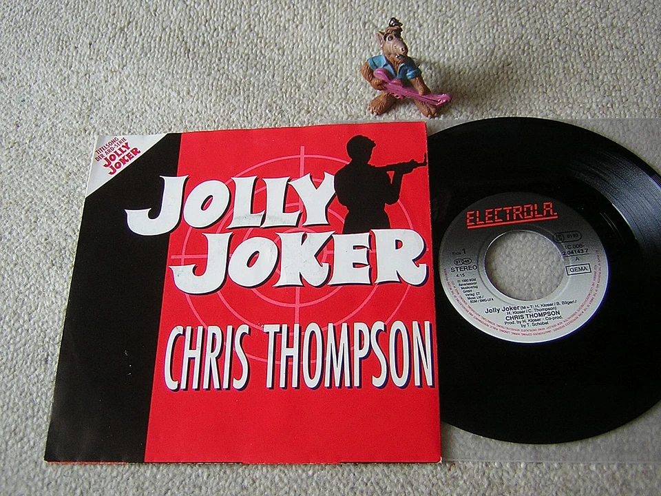CHRIS THOMPSON Jolly Joker / When The Night Falls In 1990 GER 7" + PS ELECTROLA - Bild 1 von 1