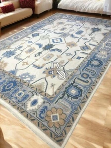 Creme Türkischer Oushak Handgeknüpfter Moderner Teppich 4x6, 5x8, 6x9, 8x10, 9x12, - Bild 1 von 7