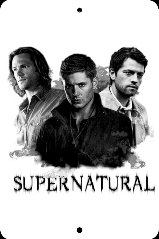 Сверхъестественное, день рождения, домашний знак, домашний декор металлический алюминий, США, белый - Изображение 1 из 1