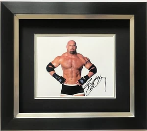 PANTALLA FOTOGRÁFICA ENMARCADA FIRMADA A MANO POR BILL GOLDBERG LEYENDA DE LA WWE. - Imagen 1 de 1