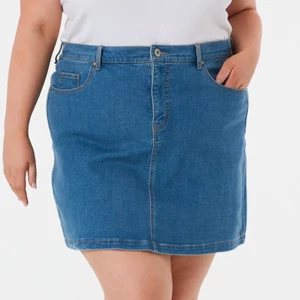 Ladies size 18 CURVE  BLUE  denim A LINE mid wash stretch  SKIRT Anko NEW 0745 - Picture 1 of 4