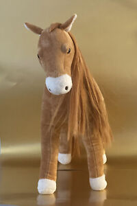 Madame Alexander Large Horse Plush Stuffed Animal Poseable 19in Tan Long Mane