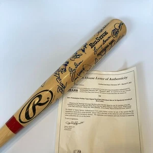 2001 Philadelphia Phillies Team Signed Baseball Bat 30 Sigs Scott Rolen JSA COA - Picture 1 of 11