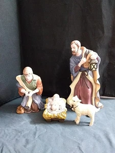 Natività Set 4 Pezzi Biscotto Ceramica Bambino Gesù Natale - Foto 1 di 7