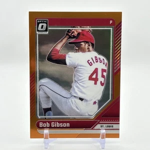 2024 Panini Donruss Optic Orange Prizm /199 Bob Gibson #33 HOF - Picture 1 of 2