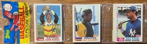 1982 Topps Baseball Rack Pack SEALED - Reggie Jackson All-Star card showing - Picture 1 of 1