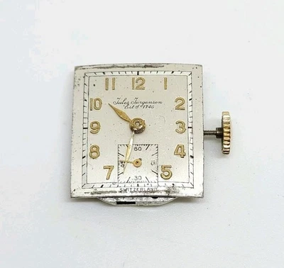 Vintage Jules Jurgensen 17J Relógio de Pulso Mecânico Movimento Para Peças Ou Reparo - Imagem 1 de 3