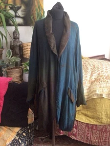 🦋Kantha Bae Indian Silk Duality Throw On Jacket Bohemian Boho Hippie Folk🦋 - Picture 1 of 17