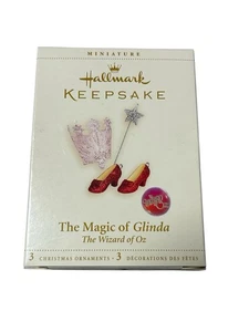 Hallmark Keepsake 2006 La Magia di Glinda Il Mago di Oz Mini Set di 3 Ornamenti - Foto 1 di 10