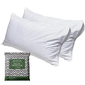 King Size Kissenschoner 2er Pack mit Reißverschluss, weiche und atmungsaktive Baumwolle Pil... - Bild 1 von 9