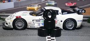 "Soft" SLOT CAR TIRES 2pr PGT-20125LM fit SCX F550 C6R DBR9 911 DTM LMP FXX F360 - Picture 1 of 3