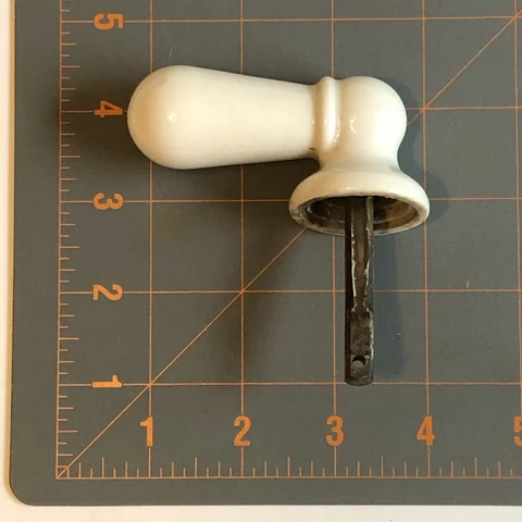 Rare Vintage Sink Faucet or DOOR Ceramic Porcelain Chunky Knob Handle Cover