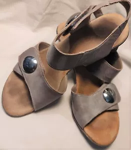 Reiker grau offene Zehenpartie Sandalen Schlinge Rückenhaken und Schlaufenverschluss Gr. 41 - Bild 1 von 2