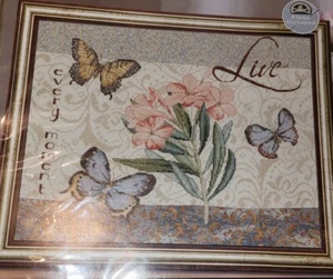 Bucilla Live Every Moment Counted Cross Stitch Kit Evenweave Fabric - Picture 1 of 6
